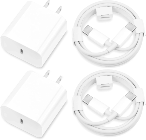 For Apple Phone Fast Charger 2Pack Type C Fast Charger Plug Adapter 6ft USB - C To Lightning Cable Cord For Apple Phone 16 1514 13 13 Pro 12 Pro (Option: Type C-2Pack 2Charging head)