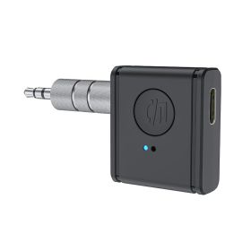 Wireless 5.3 Receiver, AUX Automotive Wireless Receiver 3.5mm Wireless 5.3 Adapter Audio Speakerphone, One-click Answer,Built-in Microphone, Inte (Option: BALCK)